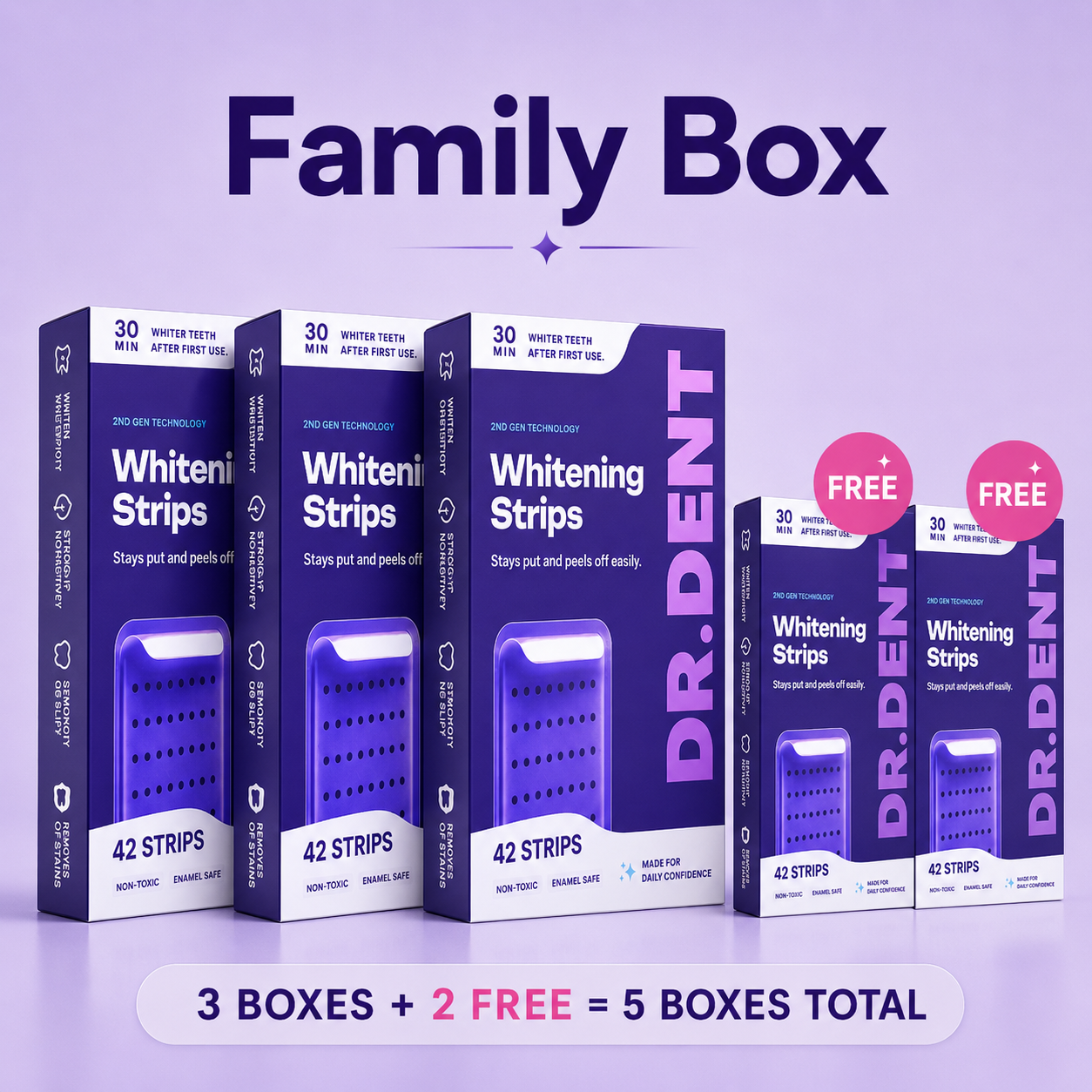 Purple Teeth Whitening Strips